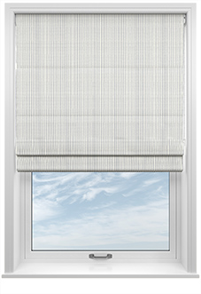 Laura Ashley Candy Stripe, French Navy - Twist&Fit Roman Blind